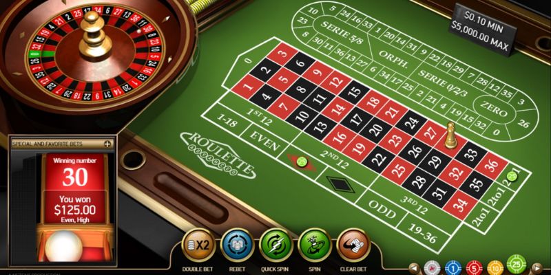 Roulette là nơi có nhiều người chơi nhất tại MG Casino Vz99